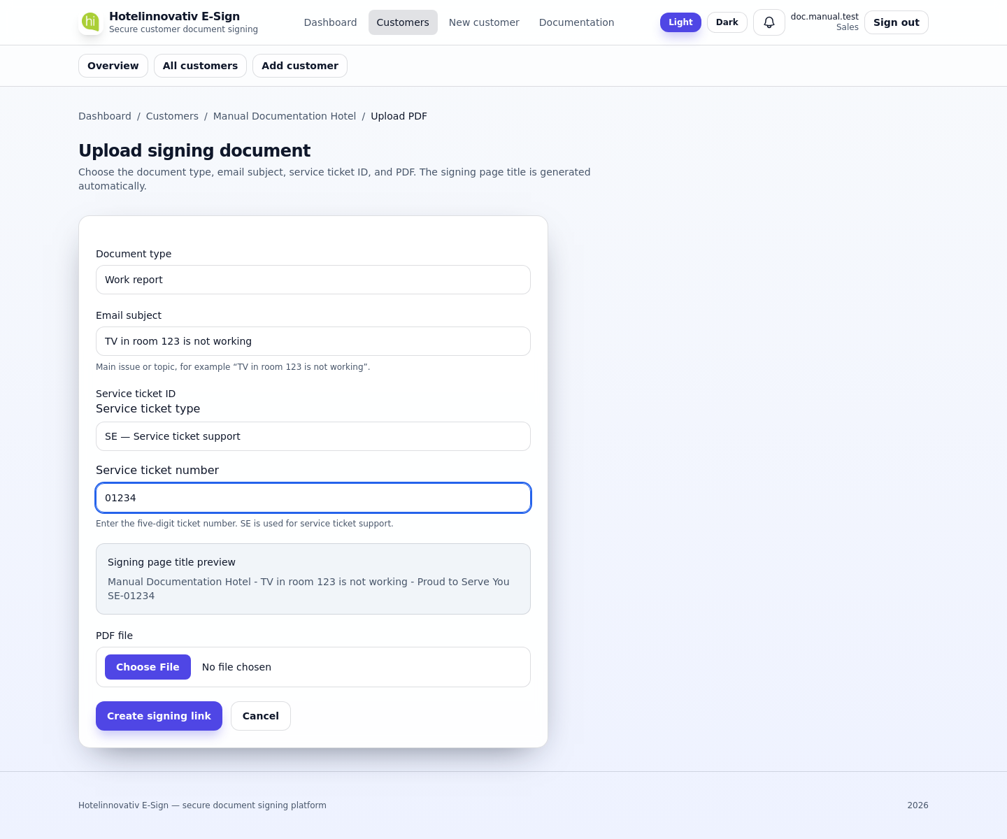 Upload document